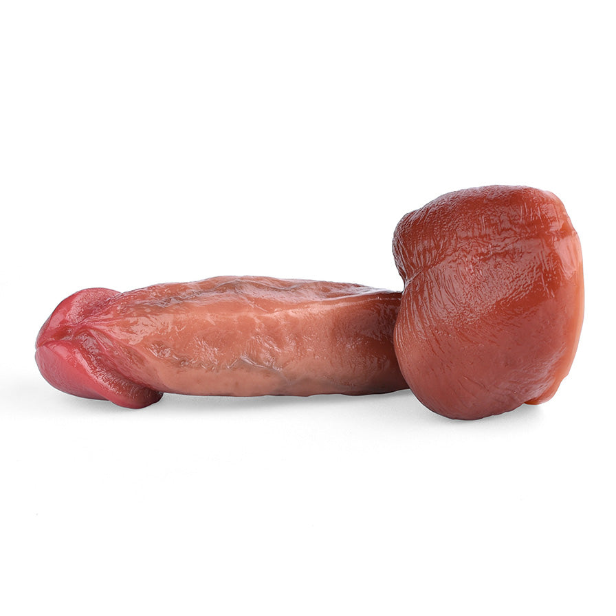 FK180 Ultra Realistic Silicone Dildo 7 Inch with Silky Skin and Seductive Red Head