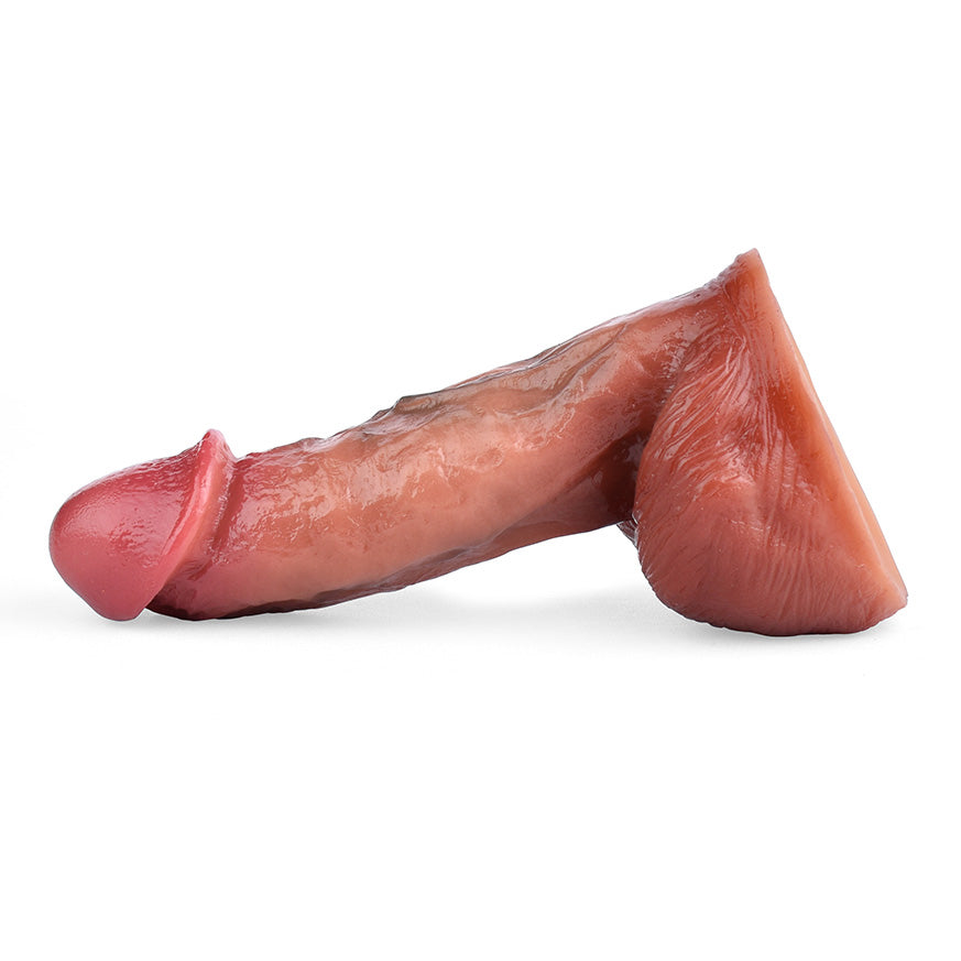 FK180 Ultra Realistic Silicone Dildo 7 Inch with Silky Skin and Seductive Red Head