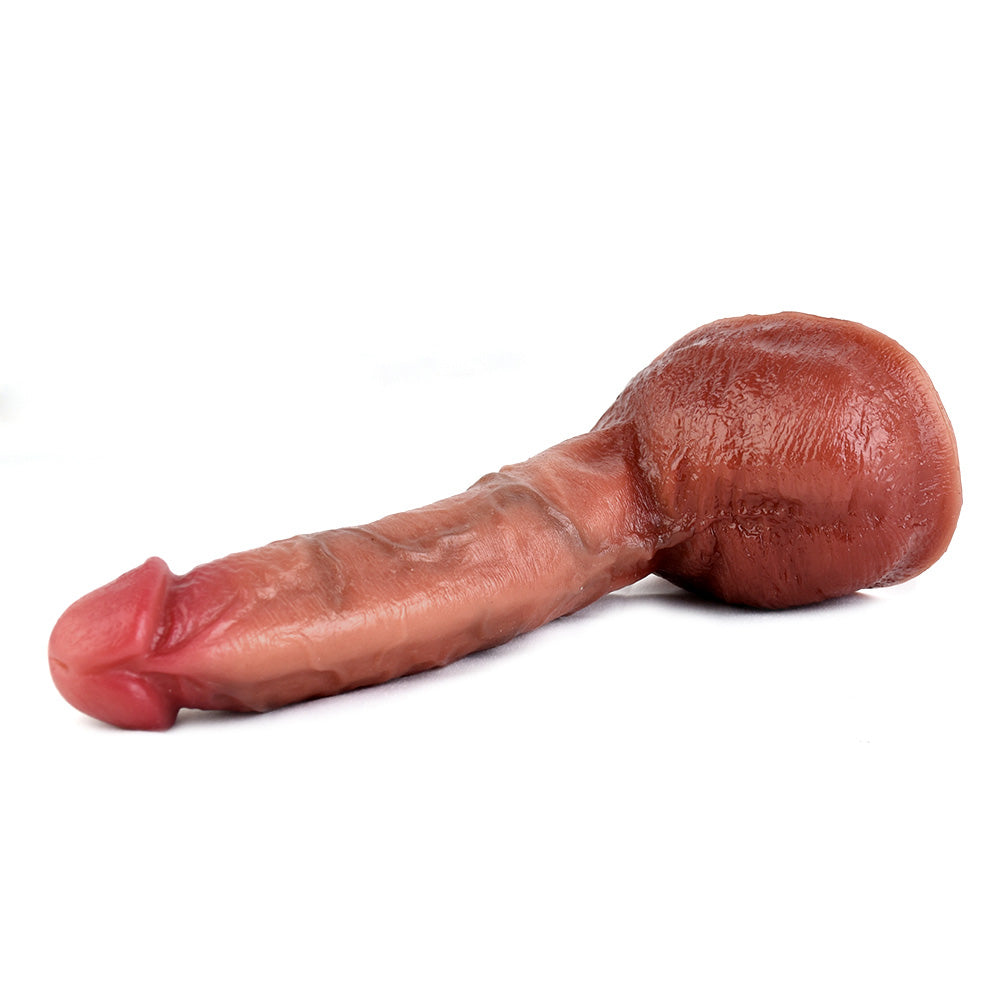 FK196 Luxe Realistic Silicone Dildo 8.5 Inch with Sculpted Texture and Sturdy Suction Base