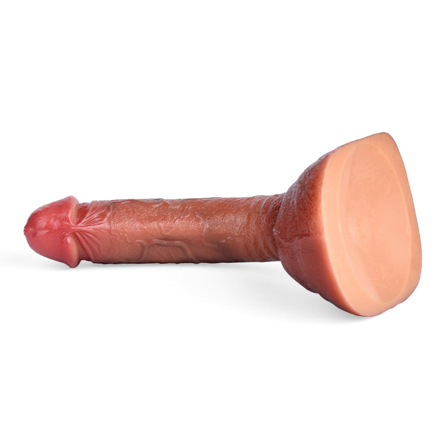 FK199 Large Realistic Silicone Dildo 10 Inch with Bold Curved Design and Sturdy Suction Base