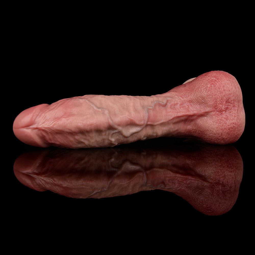 SW813 Luxe Ultra Realistic Silicone Dildo 8 Inch with Delicate Skin Texture and Elegant Curved Shaft