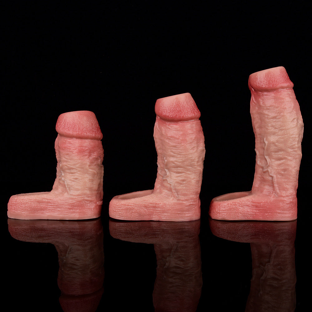 JH22 Luxe Ultra-Realistic Silicone Penis Girth Enhancing Sleeve 4–6 Inch (3 sizes) with Open-Head Design