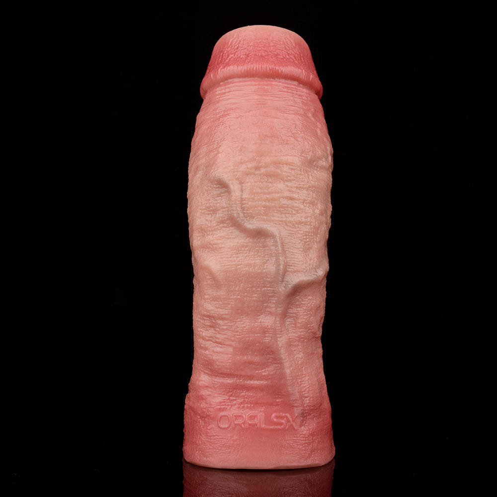 JH22 Luxe Ultra-Realistic Silicone Penis Girth Enhancing Sleeve 4–6 Inch (3 sizes) with Open-Head Design