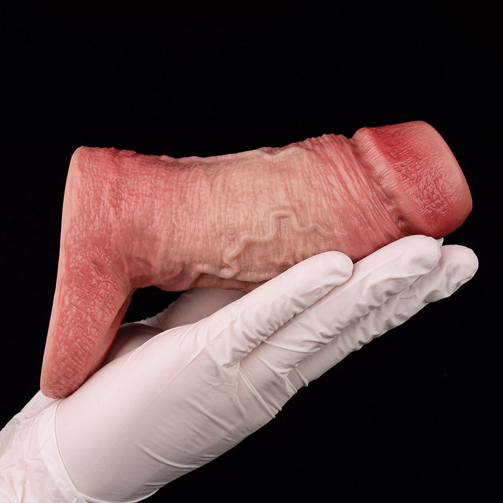 JH23 Luxe Lifelike Silicone Penis Thickening Sleeve 4–5 Inch (3 sizes) with Exposed Glans