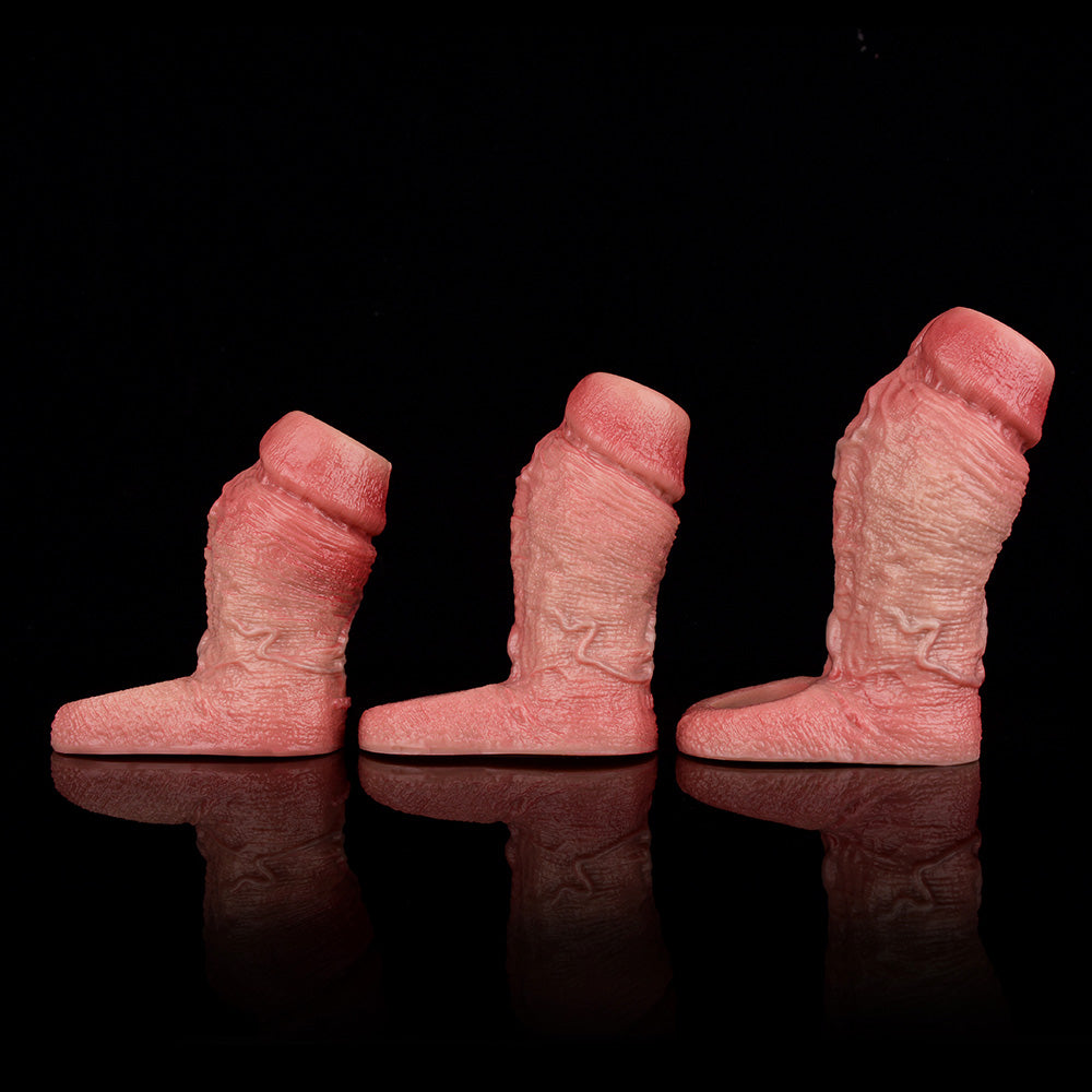 JH23 Luxe Lifelike Silicone Penis Thickening Sleeve 4–5 Inch (3 sizes) with Exposed Glans