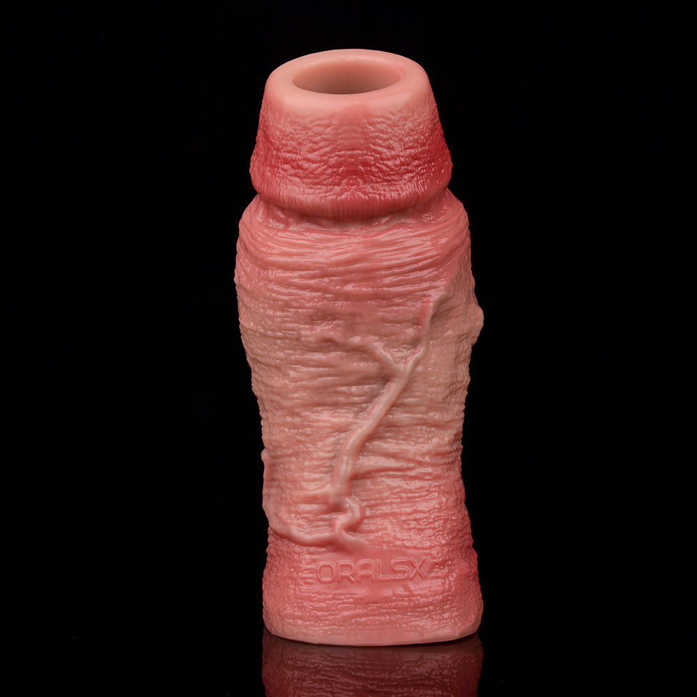 JH23 Luxe Lifelike Silicone Penis Thickening Sleeve 4–5 Inch (3 sizes) with Exposed Glans