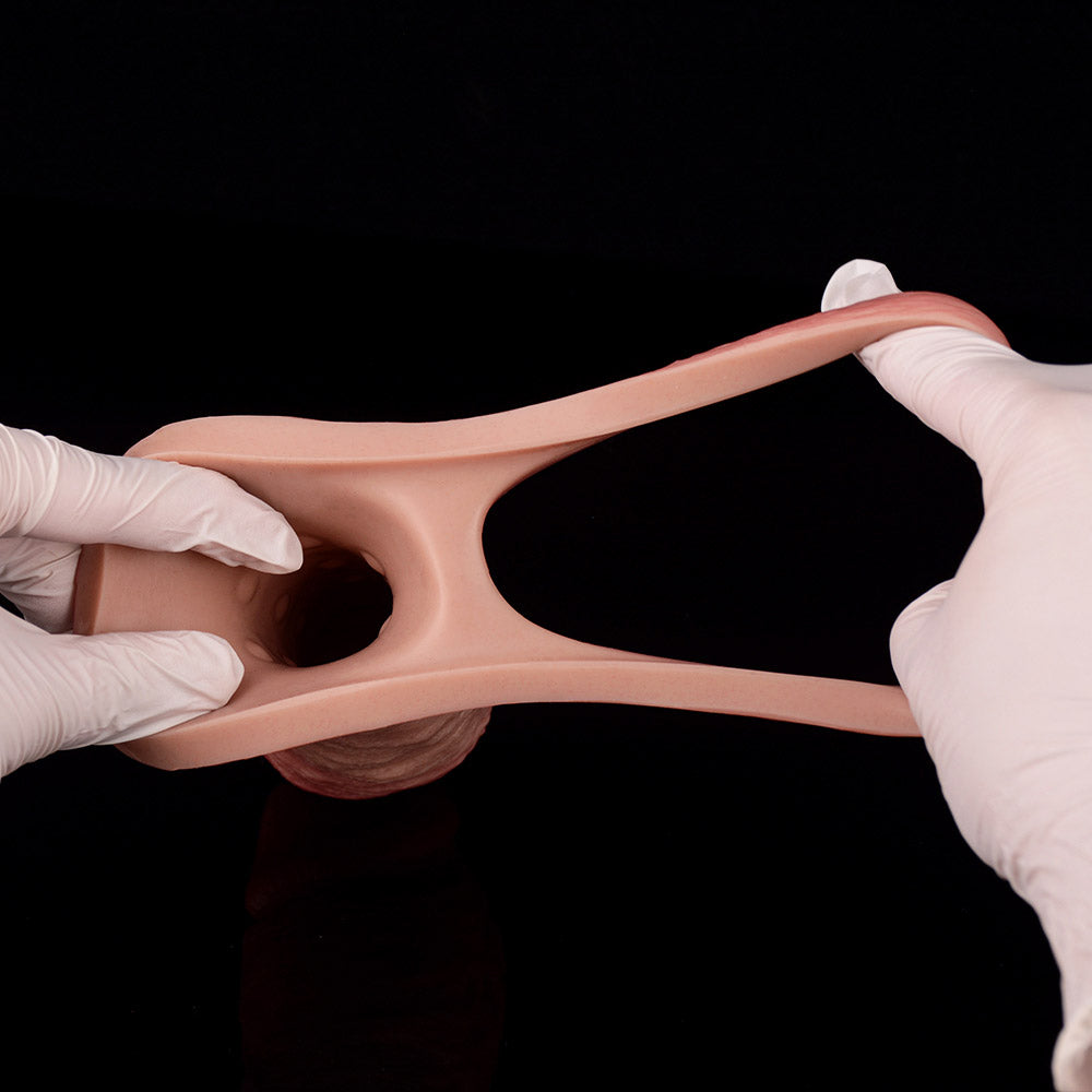 JH24 Luxe Lifelike Silicone Penis Girth Enhancing Sleeve 4–6 Inch (4 sizes) with Bare Glans