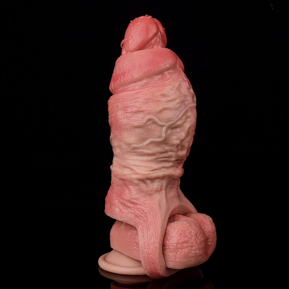 JH24 Luxe Lifelike Silicone Penis Girth Enhancing Sleeve 4–6 Inch (4 sizes) with Bare Glans