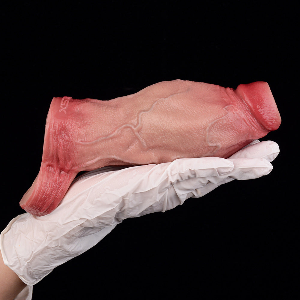 JH35 Luxe Skin-Like Silicone Penis Thickening Sleeve 7 Inch with Uncovered Tip