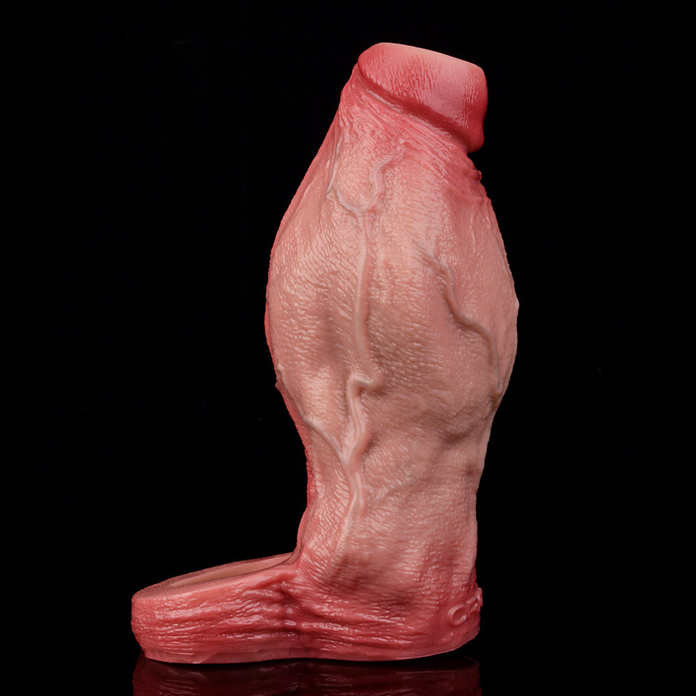 JH35 Luxe Skin-Like Silicone Penis Thickening Sleeve 7 Inch with Uncovered Tip