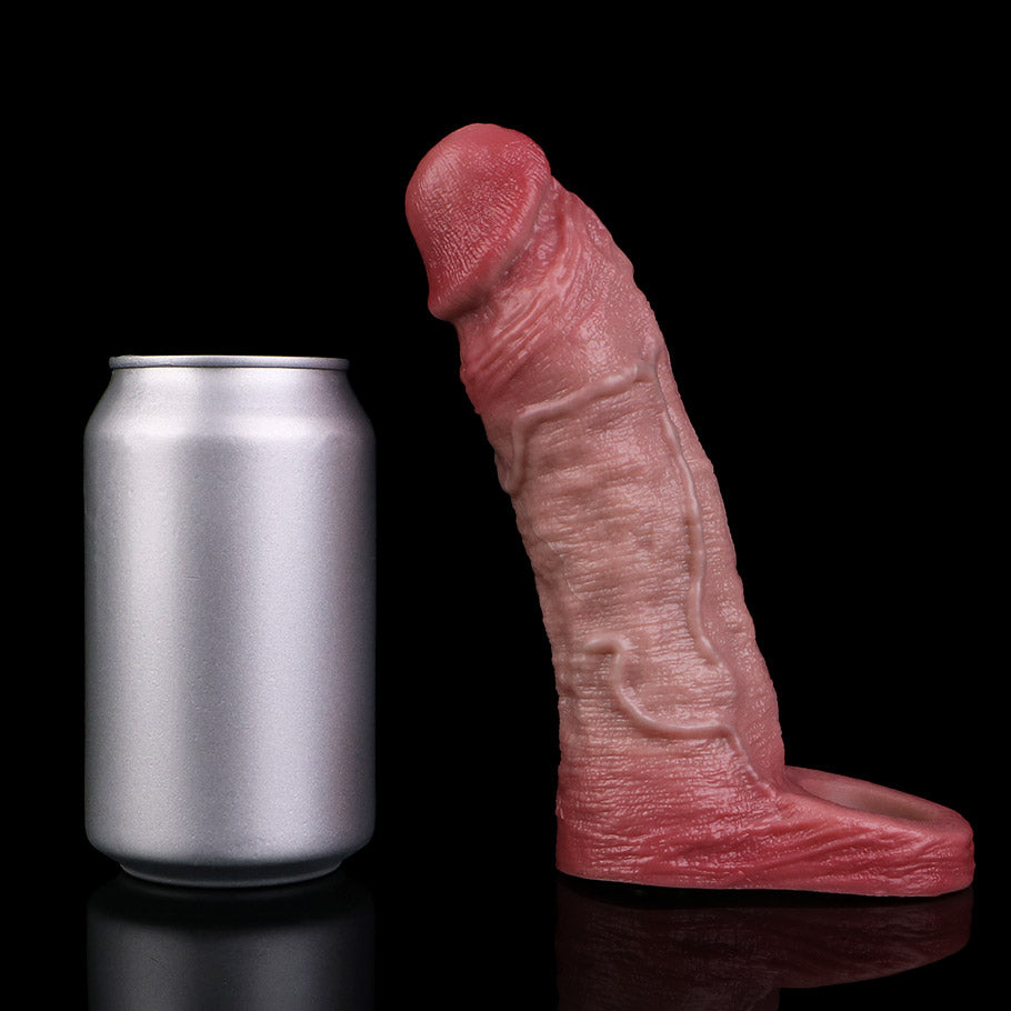 JH77 Luxe Real-Feel Silicone Penis Extender 7 Inch with Prominent Veins and Lifelike Skin Detail