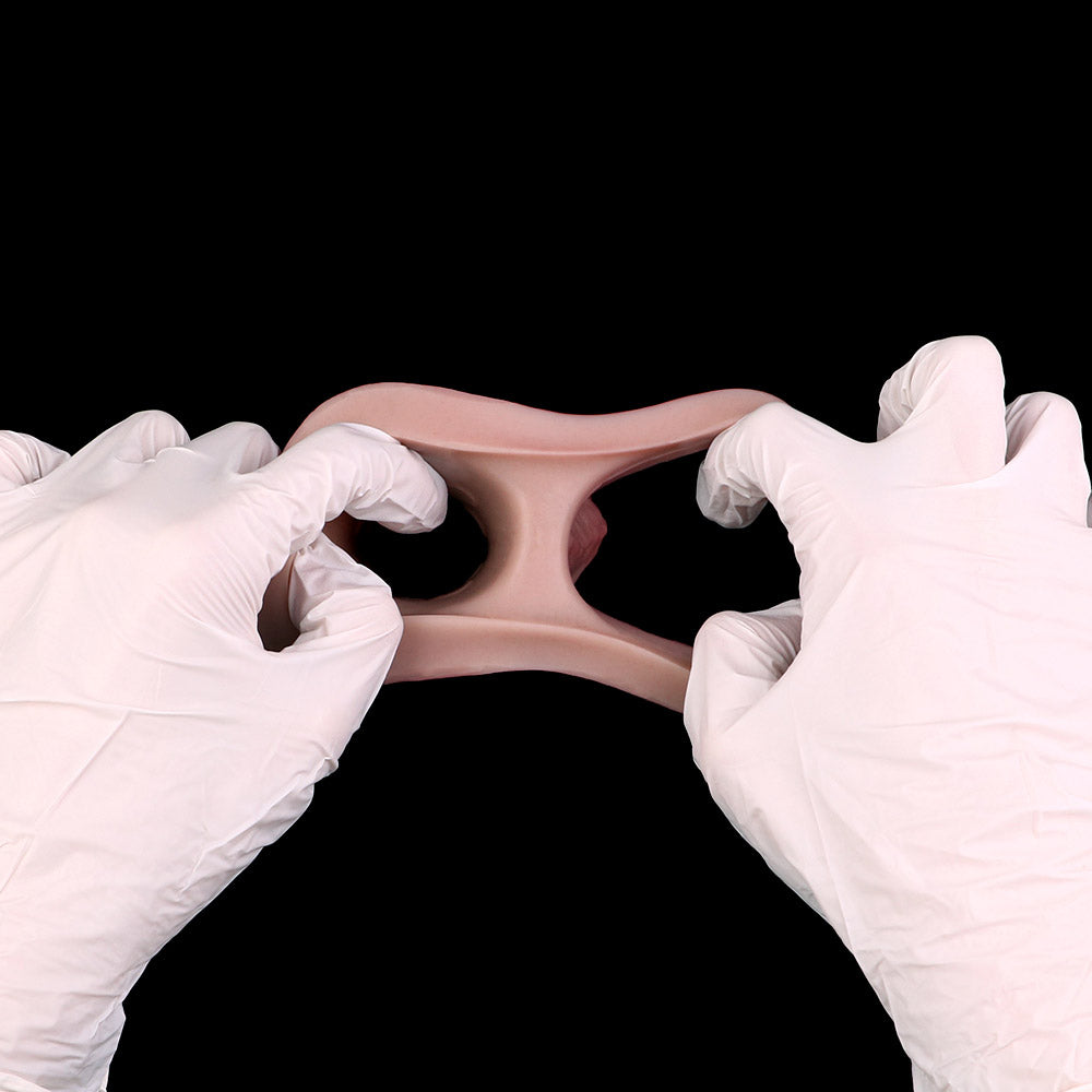 JH81 Luxe Ultra-Realistic Silicone Penis Extender 9 Inch with Big Head and Thickened Upper Shaft