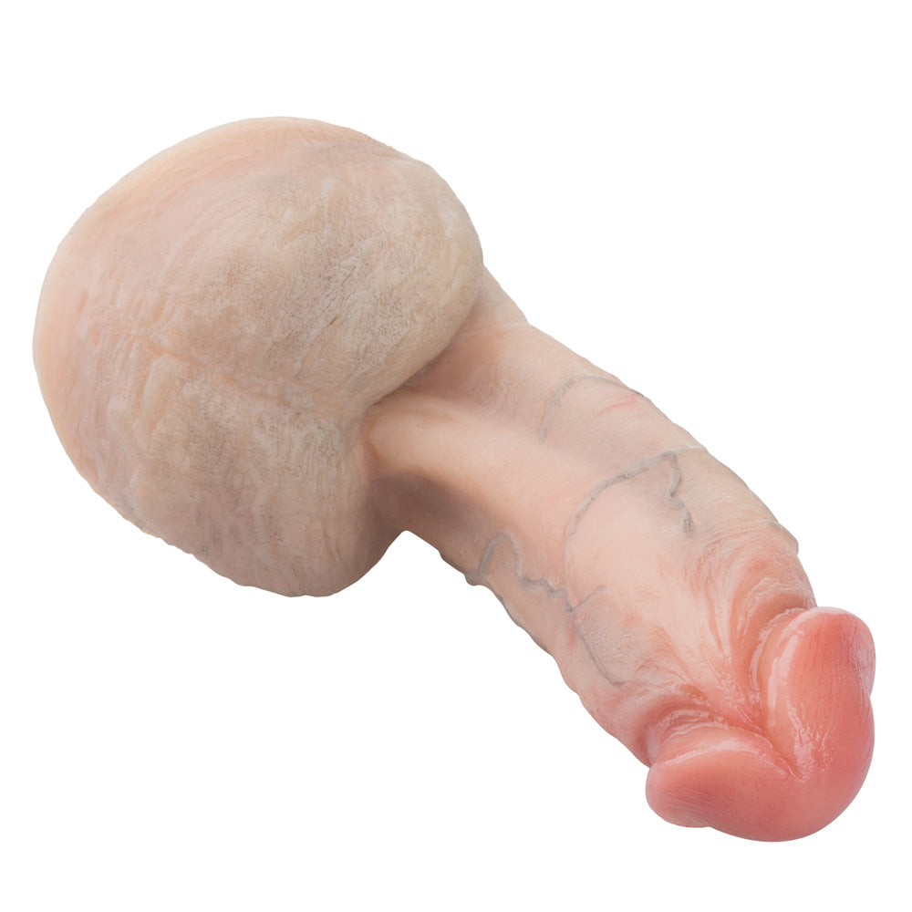 BF55 Luxe Ultra Realistic Girthy Silicone Dildo 8.5 Inch with Natural Skin Texture and Oversized Balls