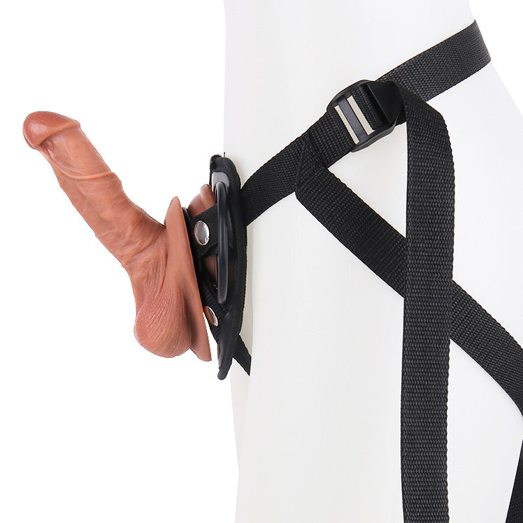 SH494 Unisex Adjustable Strap-On Harness Kit with 7 Inch G-Spot Dildo for Pegging and Couple Play