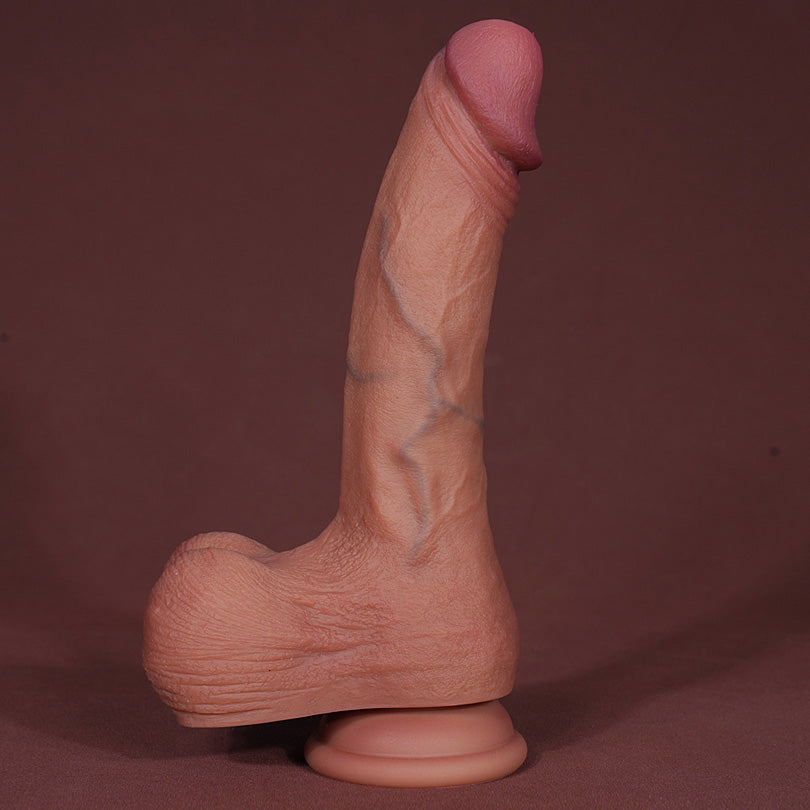 PG95 Luxe Ultra-Lifelike Liquid Silicone Suction Cup Dildo 6–10 Inch with Natural Curve and Realistic Skin Touch