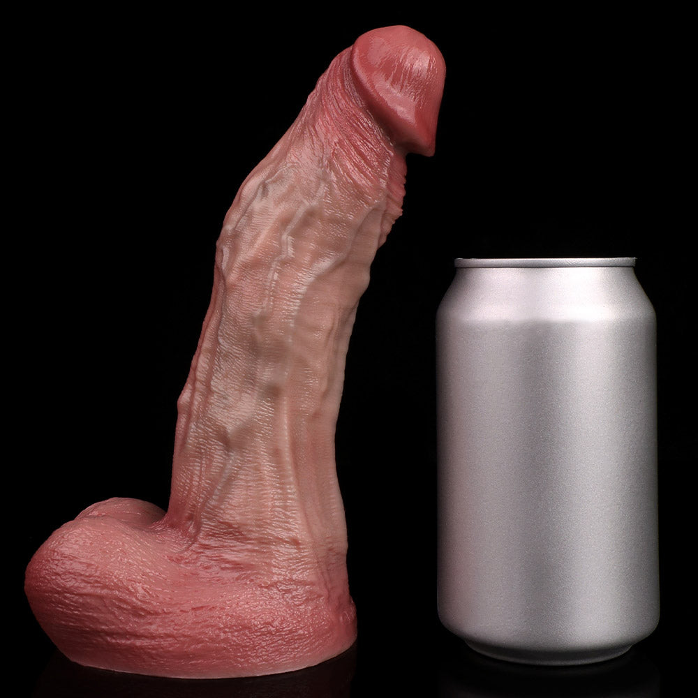 SW854 Luxe Ultra-Realistic Silicone Dildo 7.5 Inch with Bulging Veins and Curved G-Spot Design