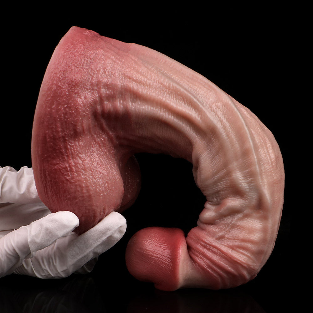 SW854 Luxe Ultra-Realistic Silicone Dildo 7.5 Inch with Bulging Veins and Curved G-Spot Design
