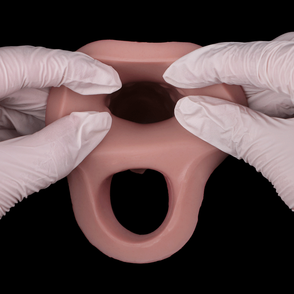 JH84 Luxe Real Feel Silicone Penis Extender 6 Inch with Exquisite Skin Detailing and Added 1 Inch Boost
