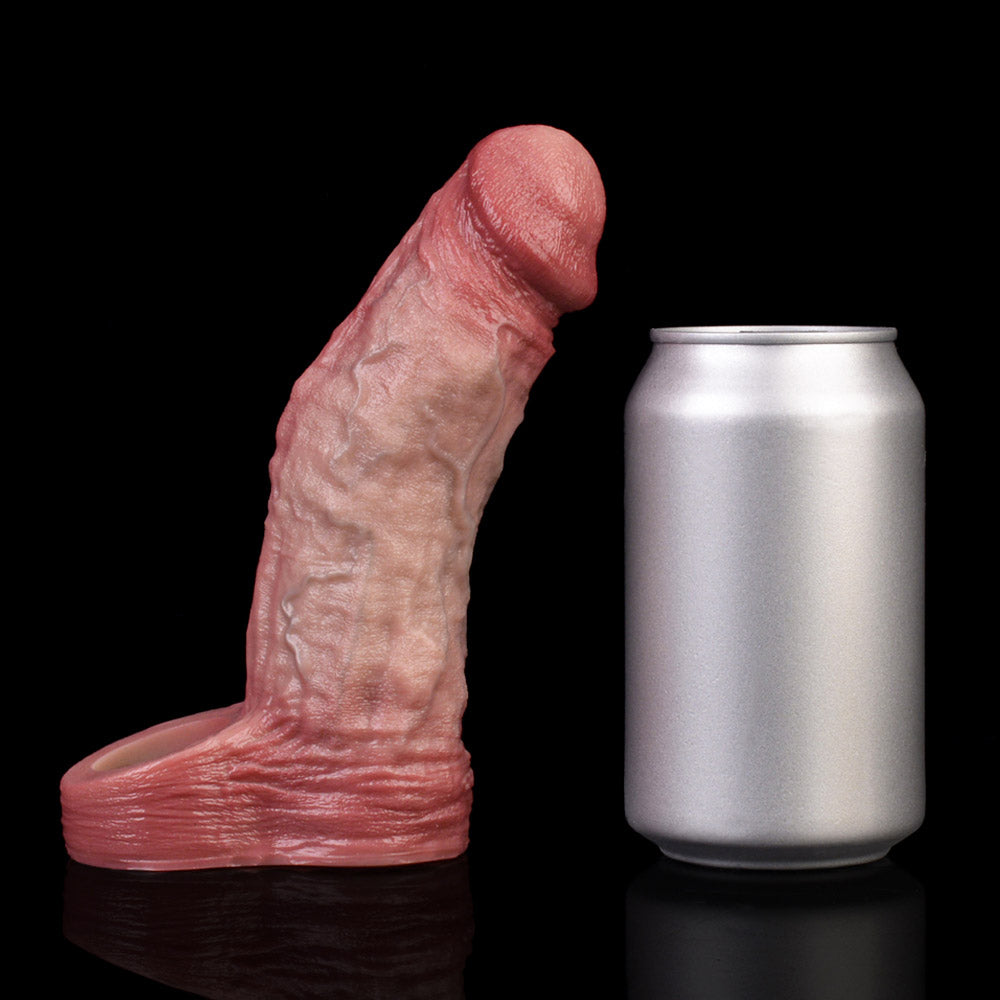 JV70 Luxe Real-Feel G-spot Vibrating Penis Extender 6.5 Inch with Wireless Remote and 10 Vibration Modes