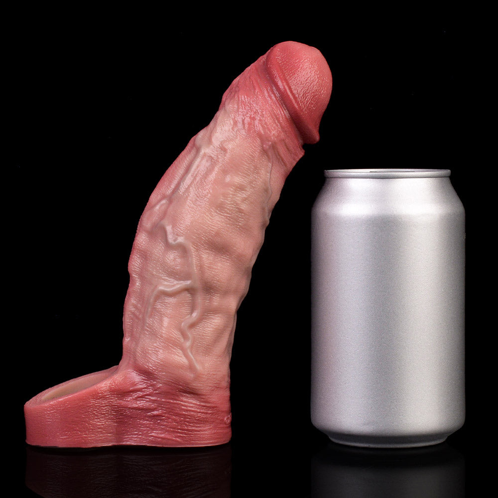 JV72 Luxe Realistic Vibrating Penis Extender 7 Inch with Wireless Remote and 10 Powerful Modes for G-Spot Stimulation