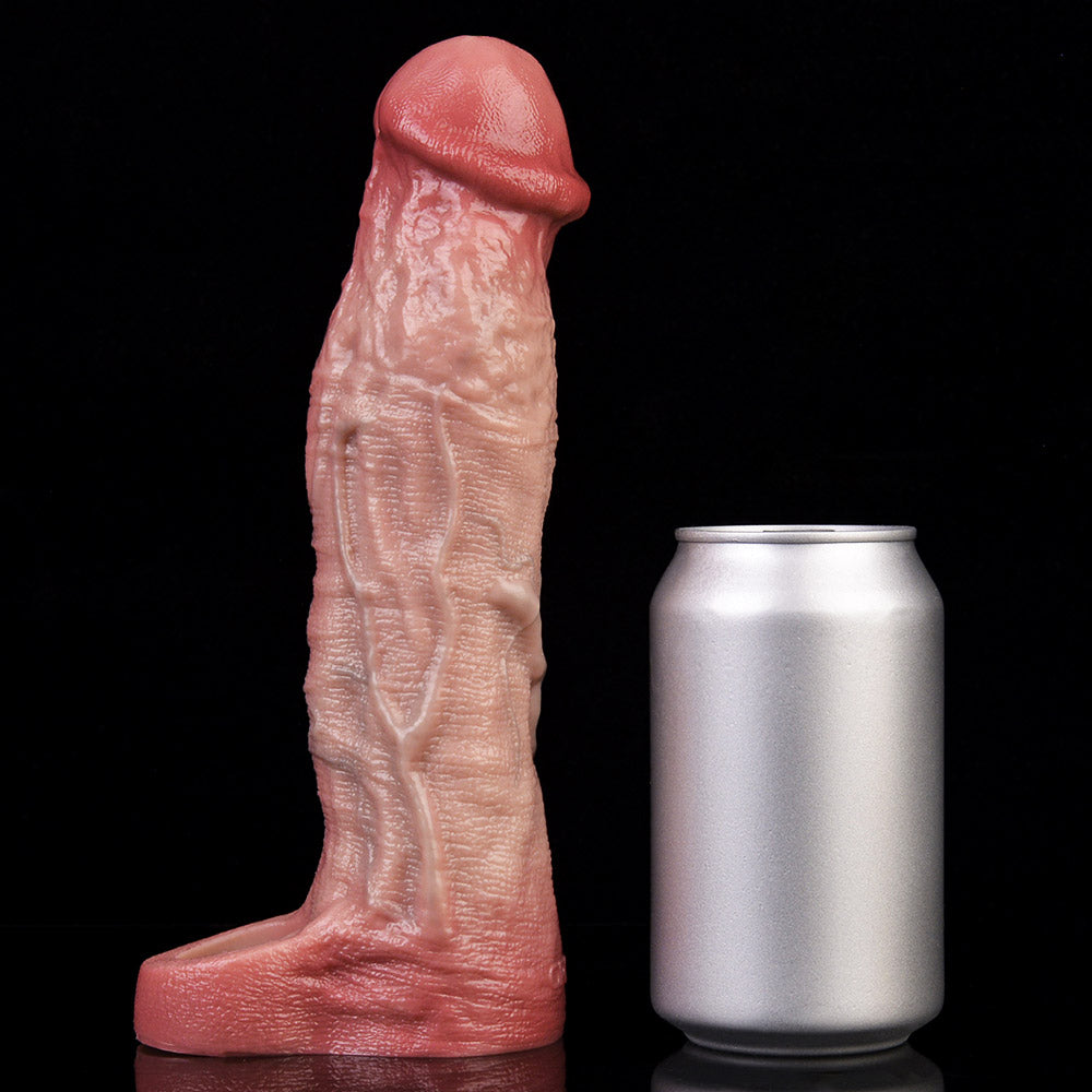JV75 Luxe Lifelike Vibrating Penis Extension Sleeve 9 Inch with 3 Inch Extra Length and 10 Vibration Modes
