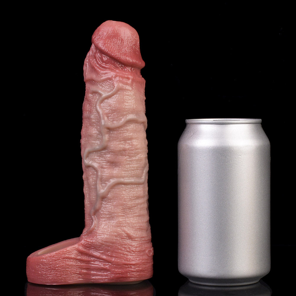JV77 Luxe Real-Feel Vibrating Penis Extender 7.5 Inch with Extra 2.5 Inch Length and 10 G-Spot Stimulation Modes