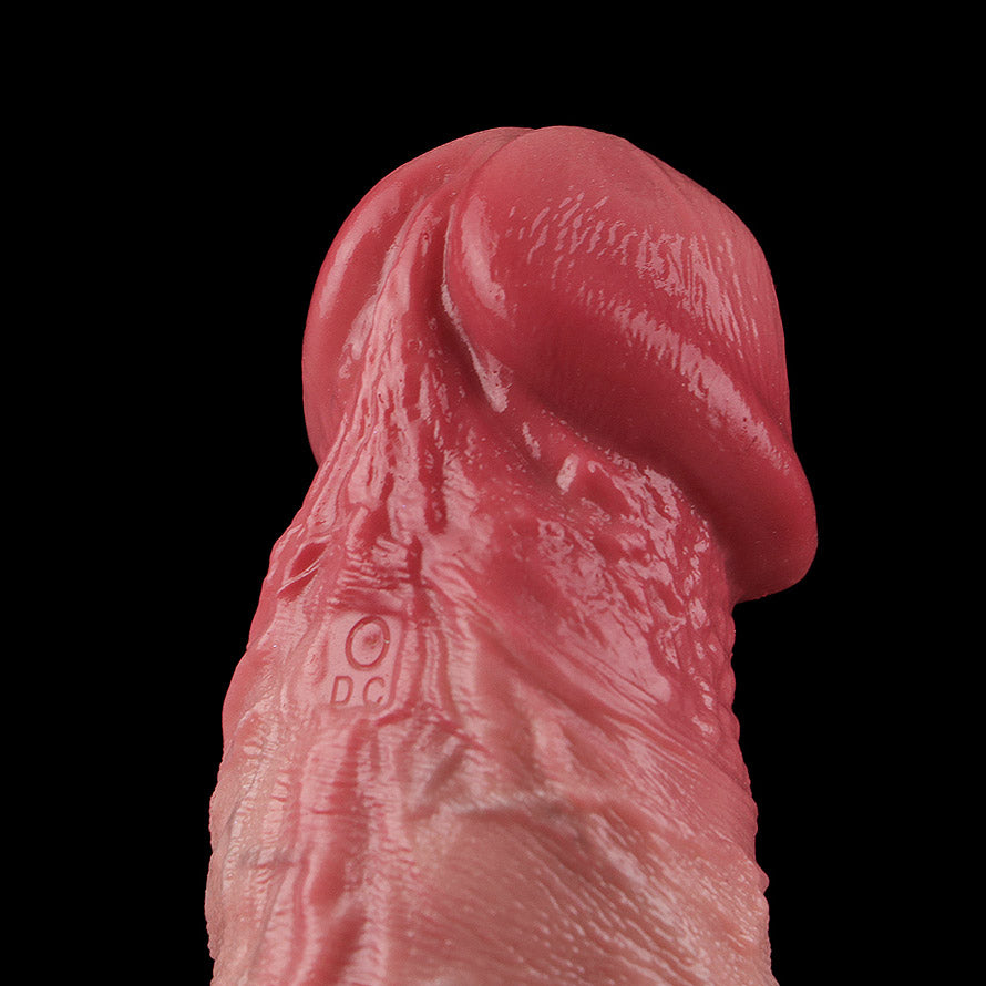 JV80 Luxe Realistic Vibrating Penis Extension Sleeve 9 Inch with G-Spot Stimulation and 10 Powerful Vibration Modes
