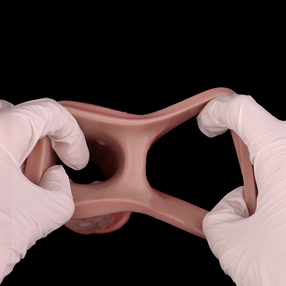 JV82 Luxe Realistic Vibrating Penis Extension Sleeve 8 Inch with Textured Inner Canal and 10 Intense Patterns