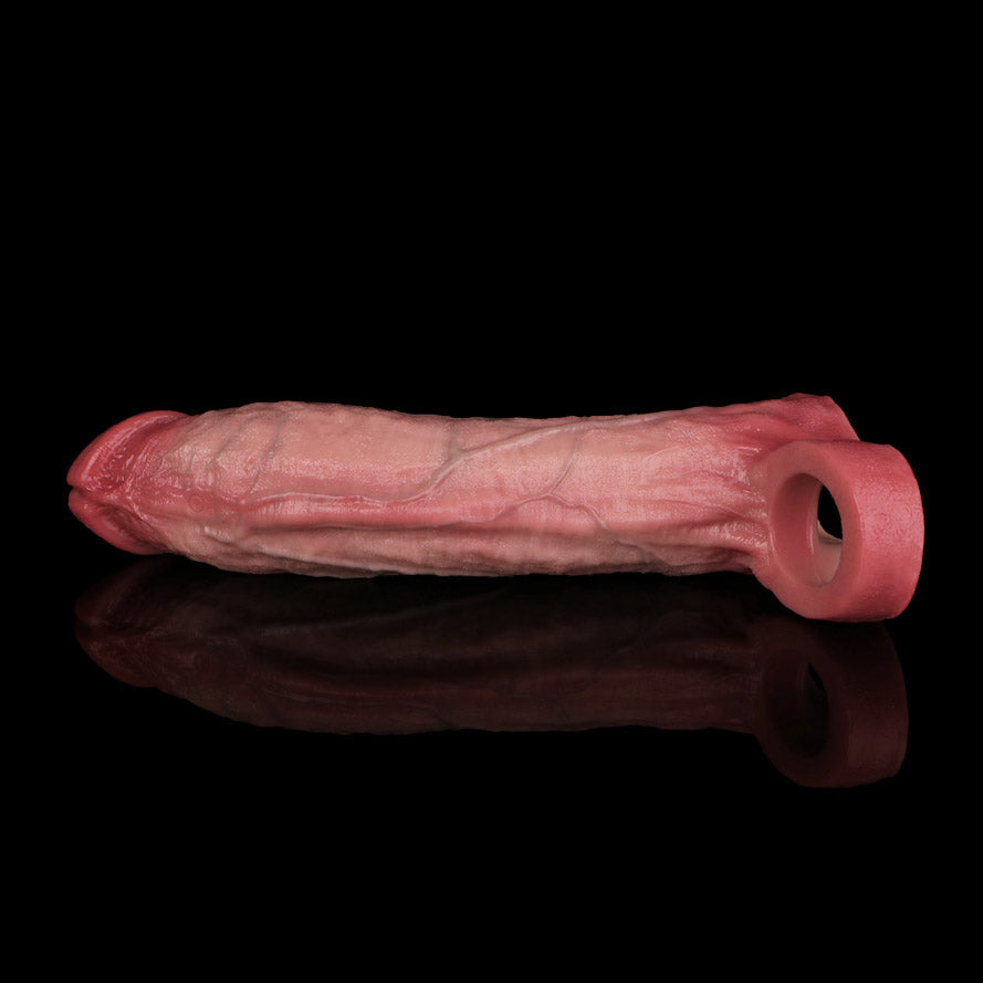 JV83 Premium Remote-Controlled Vibrating Penis Extender 8 Inch with 3 Inch Length Boost and 10 Vibration Modes