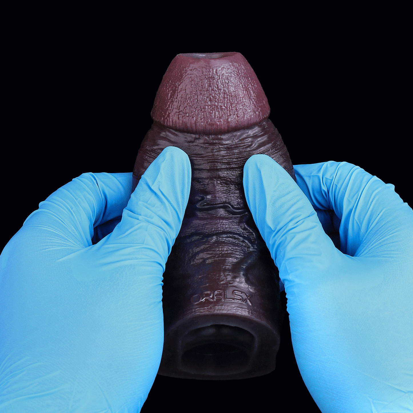 JC21 Luxe Ultra-Realistic Deep Skin Tone Girth-Enhancing Sleeve 4–7 Inch (4 Sizes) with Open-Ended Design and Prominent Ridge