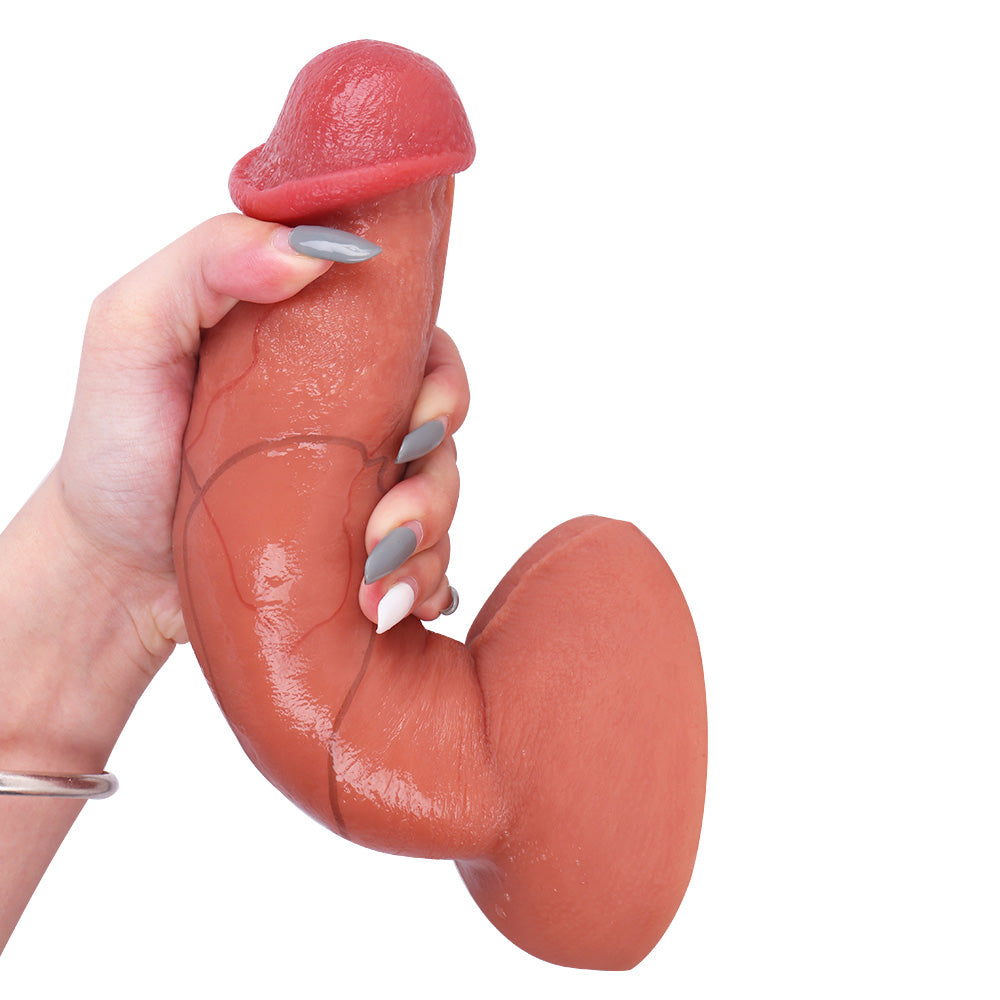 MD25 Luxe Hyper-Lifelike Girthy Dildo 8.5 Inch with Prominent Coronal Ridge and Silky G-Spot Stimulation