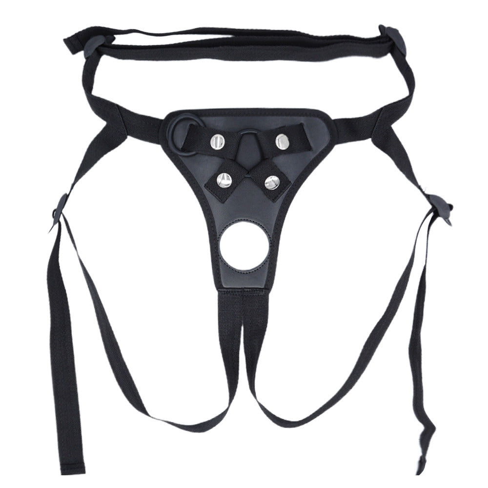 XM45 Dual-Dildo Strap-On Harness with Adjustable Straps and Double O-Ring Openings