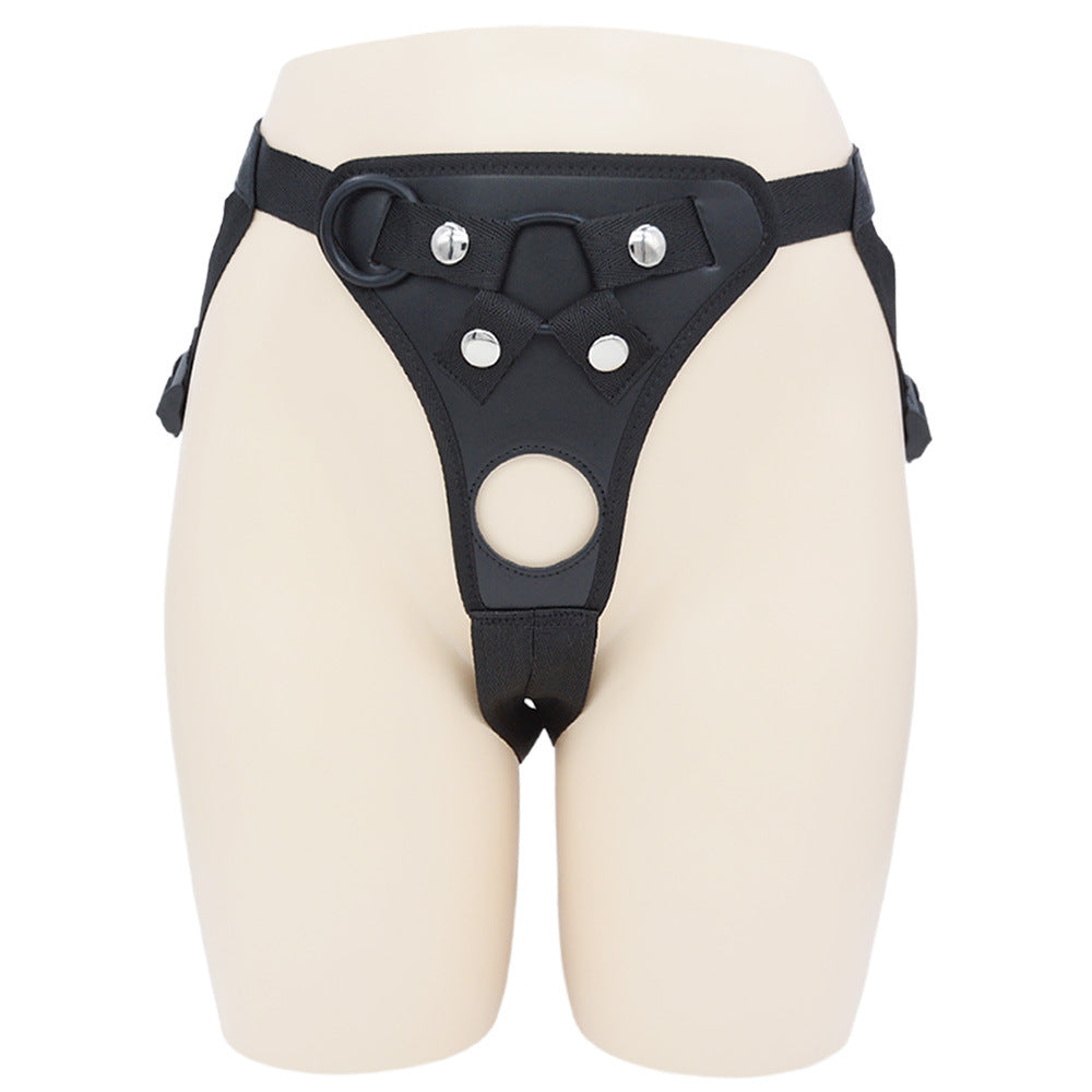 XM45 Dual-Dildo Strap-On Harness with Adjustable Straps and Double O-Ring Openings