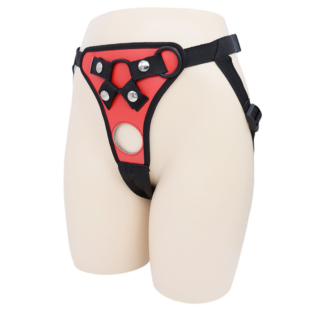 XM45 Dual-Dildo Strap-On Harness with Adjustable Straps and Double O-Ring Openings
