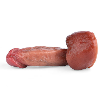 FK180 Ultra Realistic Silicone Dildo 7 Inch with Silky Skin and Seductive Red Head