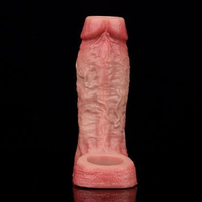 JH22 Luxe Ultra-Realistic Silicone Penis Girth Enhancing Sleeve 4–6 Inch (3 sizes) with Open-Head Design
