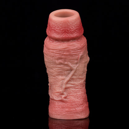 JH23 Luxe Lifelike Silicone Penis Thickening Sleeve 4–5 Inch (3 sizes) with Exposed Glans