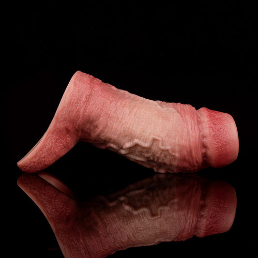 JH23 Luxe Lifelike Silicone Penis Thickening Sleeve 4–5 Inch (3 sizes) with Exposed Glans