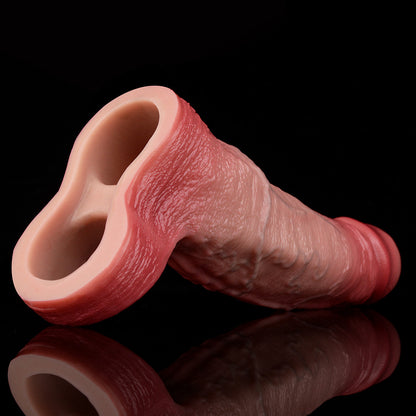 JH30 Luxe Skin-Like Silicone Penis Thickening Sleeve 6 Inch with Open-Head Design