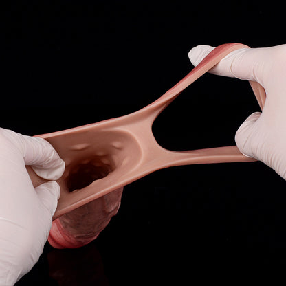 JH31 Luxe Lifelike Silicone Penis Girth Enhancing Sleeve 6.5 Inch with Bare Glans