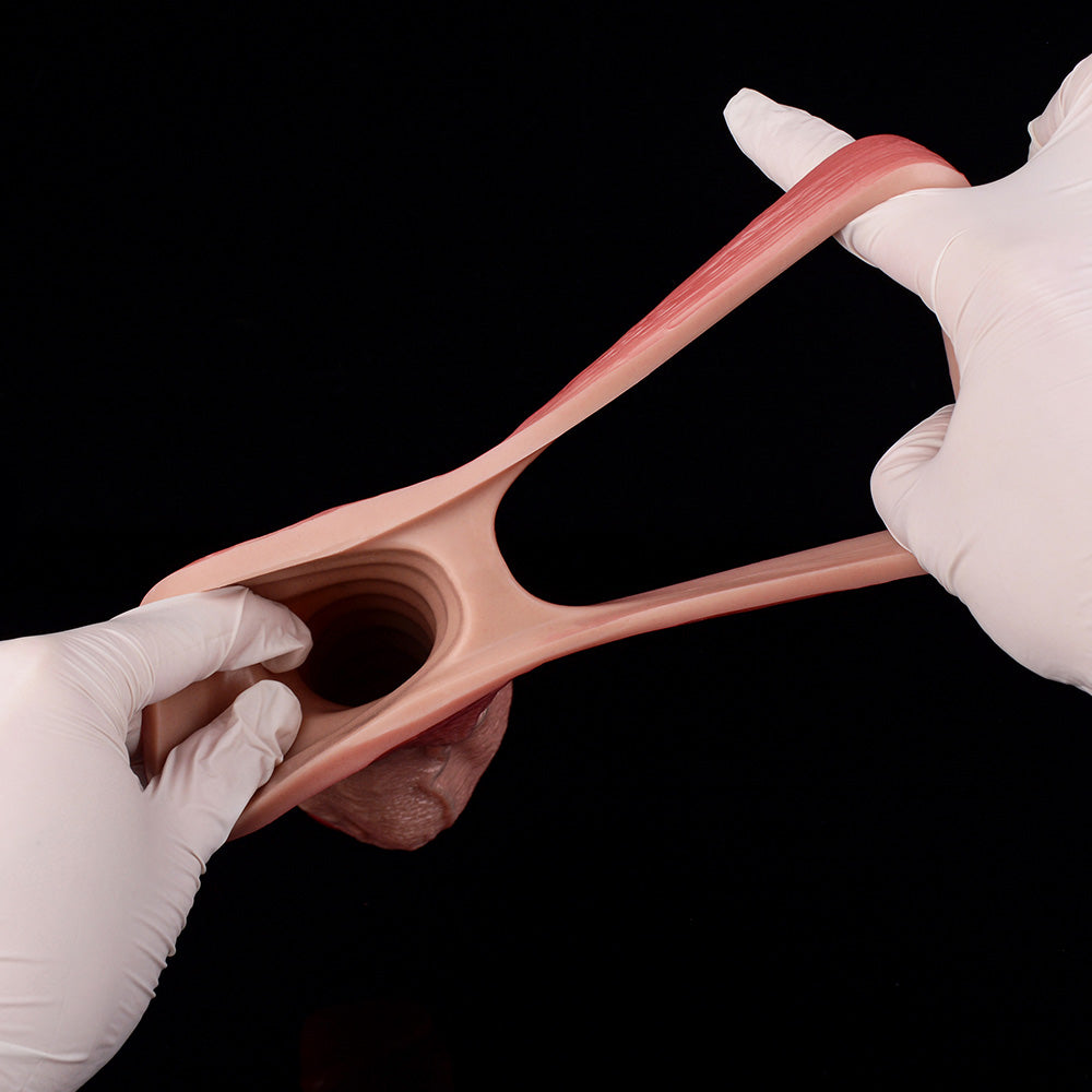 JH35 Luxe Skin-Like Silicone Penis Thickening Sleeve 7 Inch with Uncovered Tip
