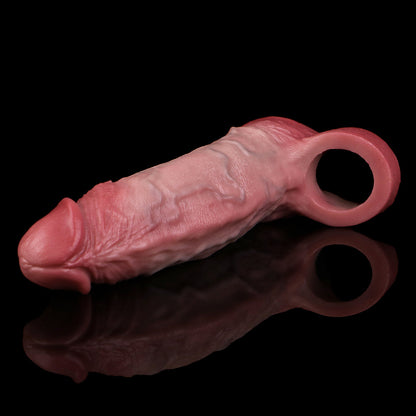 JH72 Luxe Skin-Like Silicone Penis Extender 7 Inch with Natural Upward Curve and Perfect G-spot Stimulation
