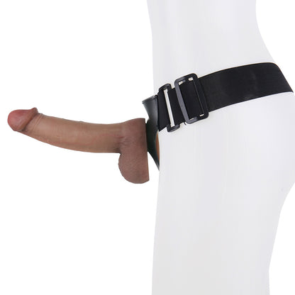 SH507 Unisex Stretchy Strap-On Harness Kit with Realistic 9 Inch Silicone Dildo for Pegging and Shared Play