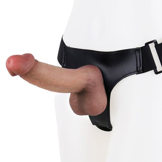 SH507 Unisex Stretchy Strap-On Harness Kit with Realistic 9 Inch Silicone Dildo for Pegging and Shared Play