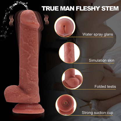 close-up collage of glans, veins, buttons, and skin texture for lifelike realism