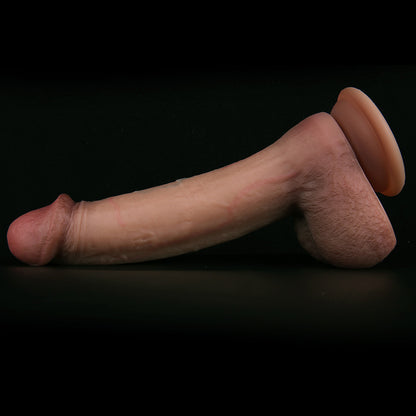 MD52 Luxe Ultra Realistic Dual-Layer Silicone Suction Cup Dildo 9 Inch with G-Spot Pleasure and Soft Skin Feel