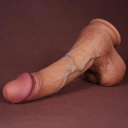PG95 Luxe Ultra-Lifelike Liquid Silicone Suction Cup Dildo 6–10 Inch with Natural Curve and Realistic Skin Touch