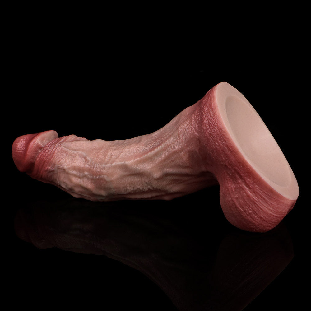 SW854 Luxe Ultra-Realistic Silicone Dildo 7.5 Inch with Bulging Veins and Curved G-Spot Design