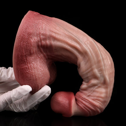 SW854 Luxe Ultra-Realistic Silicone Dildo 7.5 Inch with Bulging Veins and Curved G-Spot Design