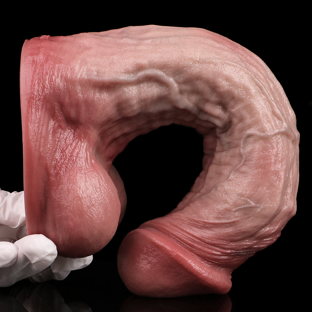 flexible real feel dildo made of liquid silicone with soft, skin-like surface